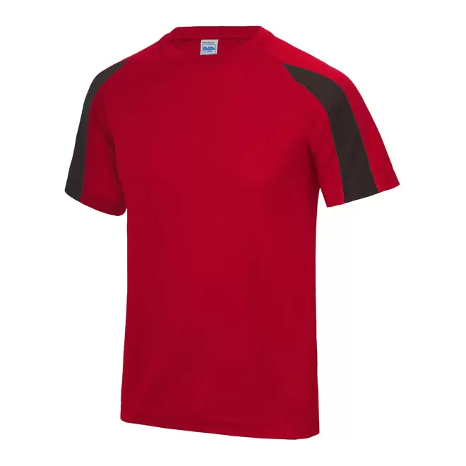 TEE-SHIRT PERSONNALISABLE DE SPORT MIXTE 'COOL T DUO' - rouge/noir