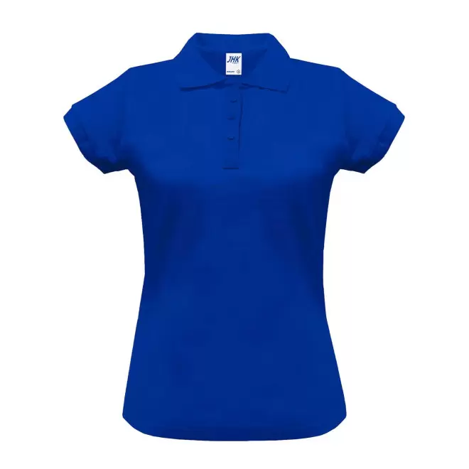POLO FEMME COULEUR PERSONNALISABLE 210G 'JHK ESSENTIAL' - bleu royal