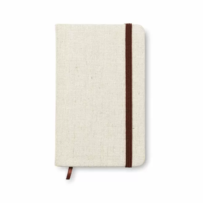CARNET PERSONNALISABLE A6 RIGIDE TOILE 'PEGA' - beige