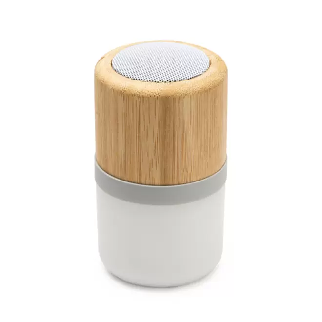MINI ENCEINTE LUMINEUSE PERSONNALISABLE 'GLOWY' - bambou