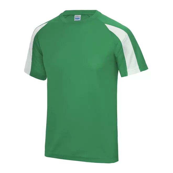 TEE-SHIRT PERSONNALISABLE DE SPORT MIXTE 'COOL T DUO' - vert/blanc
