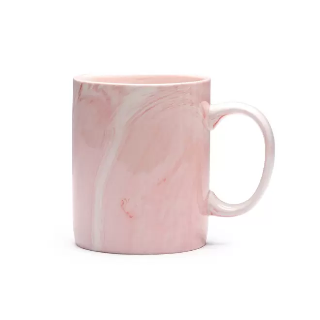 MUG CERAMIQUE PERSONNALISABLE 350 ML 'MARBRIO' - rose