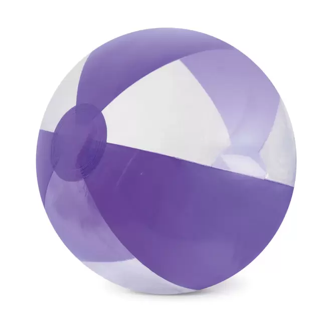 BALLON DE PLAGE PERSONNALISABLE 'PETIT PLAYA TRANSPARENT' - violet