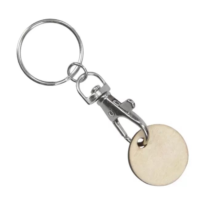 PORTE-CLÉS JETON PUBLICITAIRE EN BOIS 'BEAVER' - bois