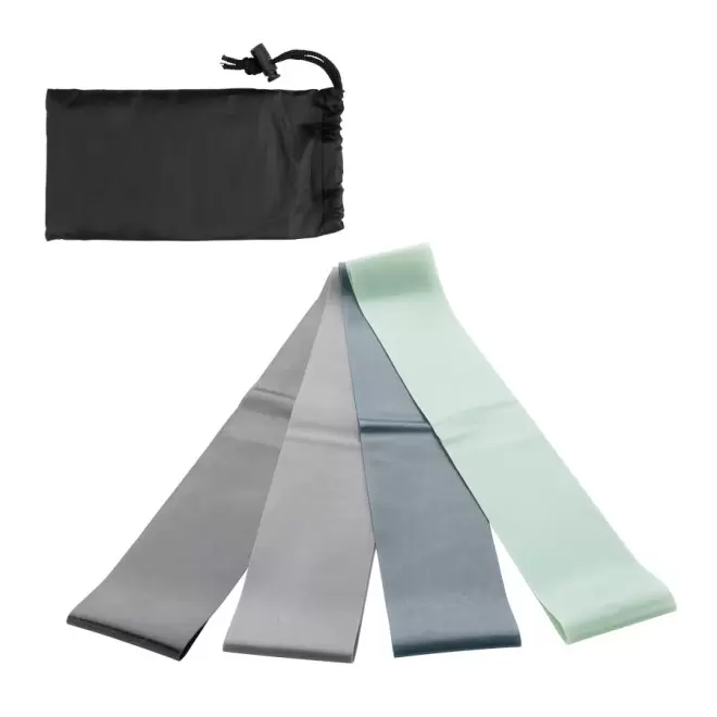 SET DE 4 BANDES ÉLASTIQUES FITNESS PERSONNALISÉES 'ENDI' - noir