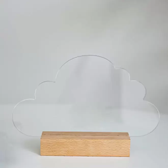 TROPHEE ACRYLIQUE ET BOIS PERSONNALISABLE 'UKITA WOOD' - nuage