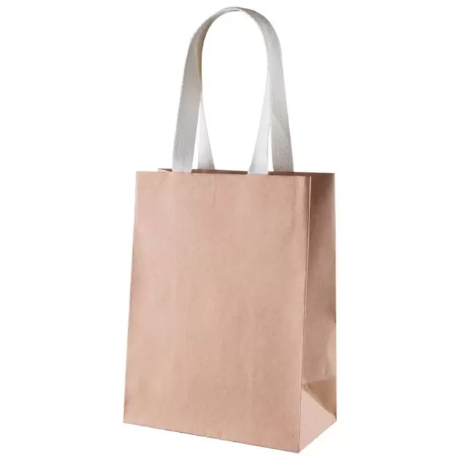 SAC CADEAU PAPIER ET COTON PERSONNALISABLE 'KAVA MINI' - kraft