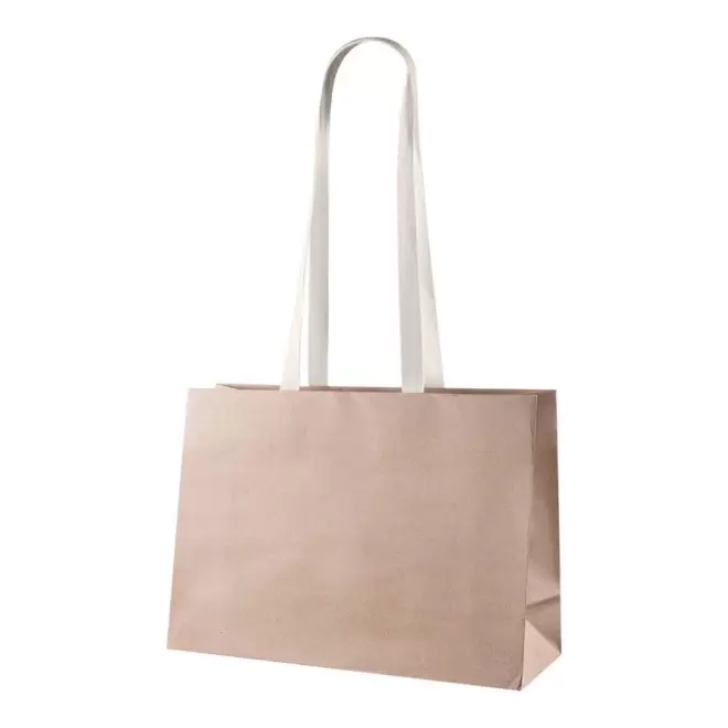 SAC CADEAU PERSONNALISABLE PAPIER ET COTON 'KAVA' - kraft