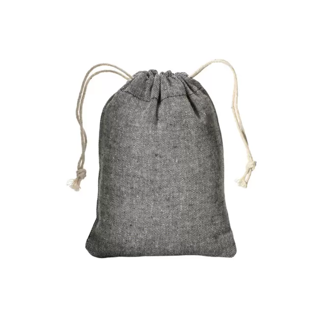 POCHETTE PERSONNALISÉE EN COTON 'SAKOULA RECYCLÉ' 150 GR/M² - noir