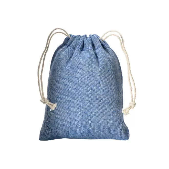 POCHETTE PERSONNALISÉE EN COTON 'SAKOULA RECYCLÉ' 150 GR/M² - bleu