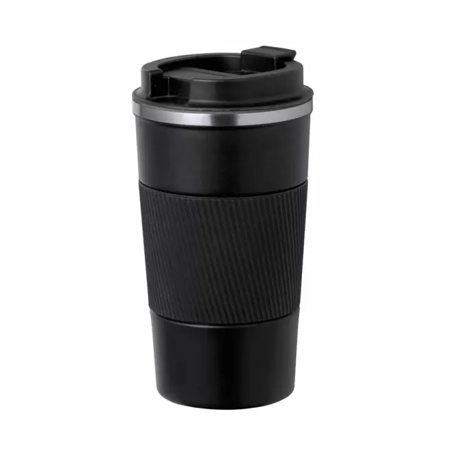 MUG ISOTHERME PERSONNALISABLE AVEC GRIP 400ML 'TOODI GRIP' - noir