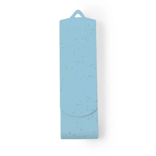 CLE USB PAILLE BLE PERSONNALISABLE 'BLEBY' 16 GO - bleu