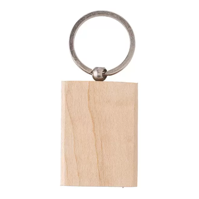 PORTE-CLÉS PERSONNALISÉ EN BOIS 'WOODIE' - rectangle