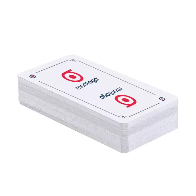 JEU DE BRIDGE 54 CARTES PERSONNALISABLE 'SINGLETON' - blanc