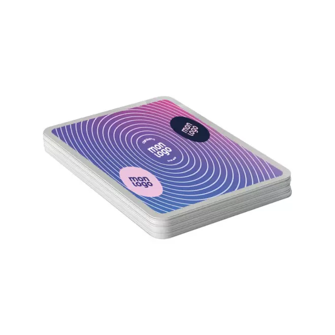 JEU DE BELOTE 32 CARTES PERSONNALISABLE 'SINGLETON' - blanc