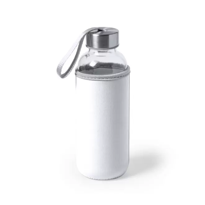 BOUTEILLE EN VERRE PERSONNALISABLE 'MALDEN' - blanc