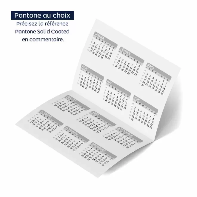 EXPRESS 72H - CALENDRIER POCHE PERSONNALISABLE 'FOLDO'  - pantone