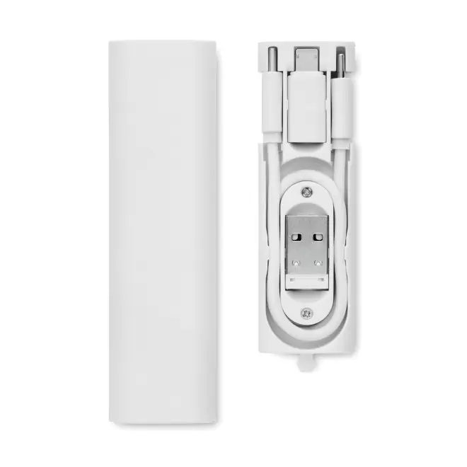 CABLE DE CHARGE AVEC BOITE PERSONNALISABLE 'CLIPCHA' - blanc