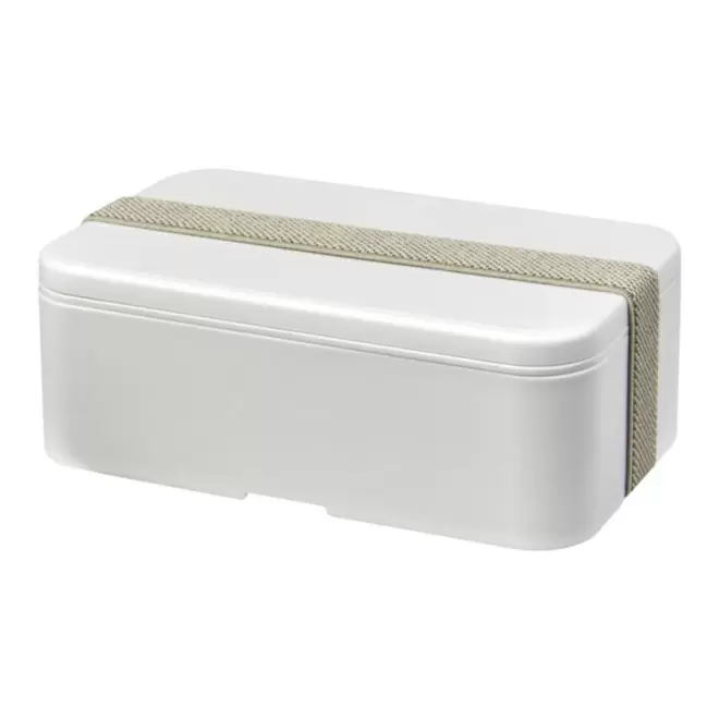LUNCH BOX BIO PLASTIQUE PERSONNALISABLE 'STOBO' - blanc/gris clair