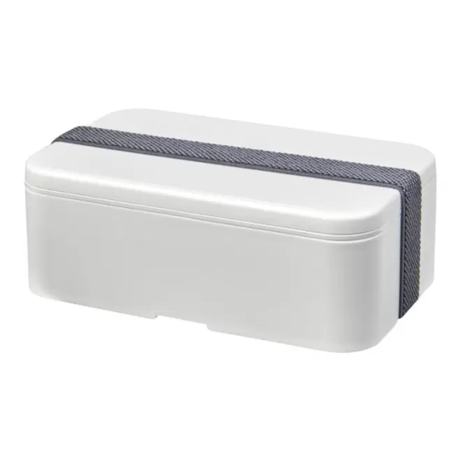 LUNCH BOX BIO PLASTIQUE PERSONNALISABLE 'STOBO' - blanc/gris
