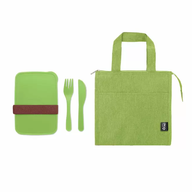 SET LUNCHBOX ET SAC ISOTHERME PERSONNALISABLE 'GOMIAM' - vert