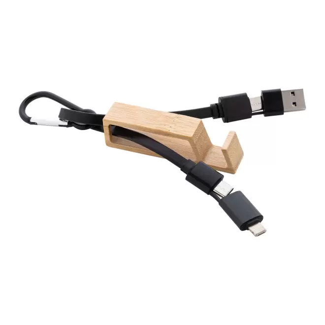 CABLE SUPPORT TEL PERSONNALISABLE 'CABLOTO BOIS' - noir