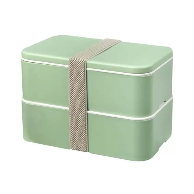 LUNCH BOX BIO PLASTIQUE PERSONNALISABLE 'STOBO DOUBLE' - vert