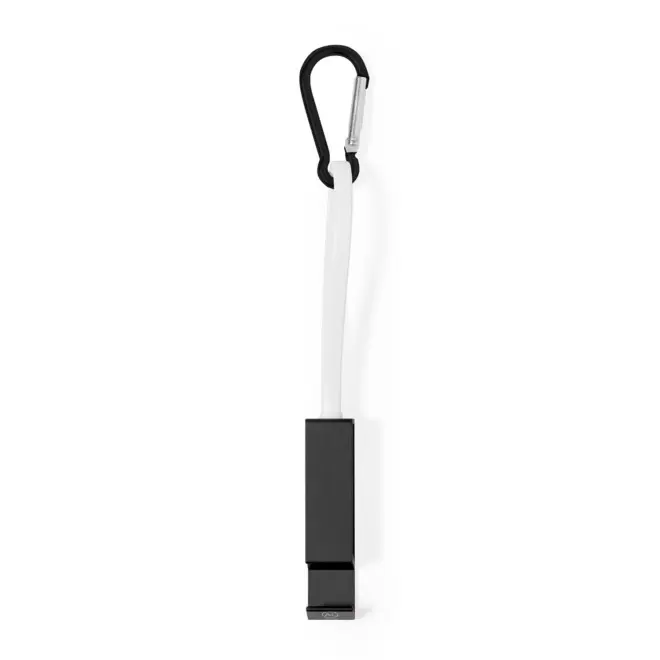 CABLE DE CHARGE SUPPORT TEL PERSONNALISABLE ALU 'CABLOTO' - noir