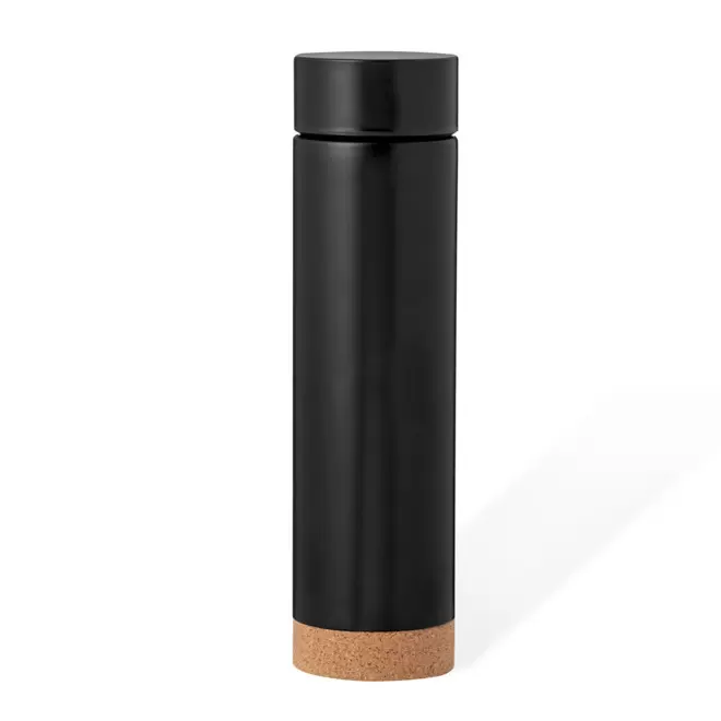 BOUTEILLE ISOTHERME LIEGE 470 ML PERSONNALISABLE 'NIROX' - noir