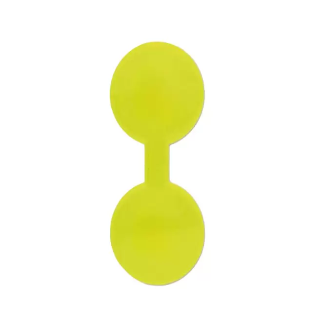 CLIP MAGNETIQUE REFLE PERSONNALISABLE 'CLIOFLO ROND' - jaune fluo