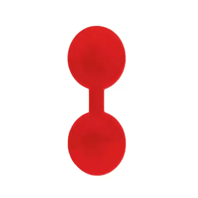 CLIP MAGNETIQUE REFLE PERSONNALISABLE 'CLIOFLO ROND' - rouge
