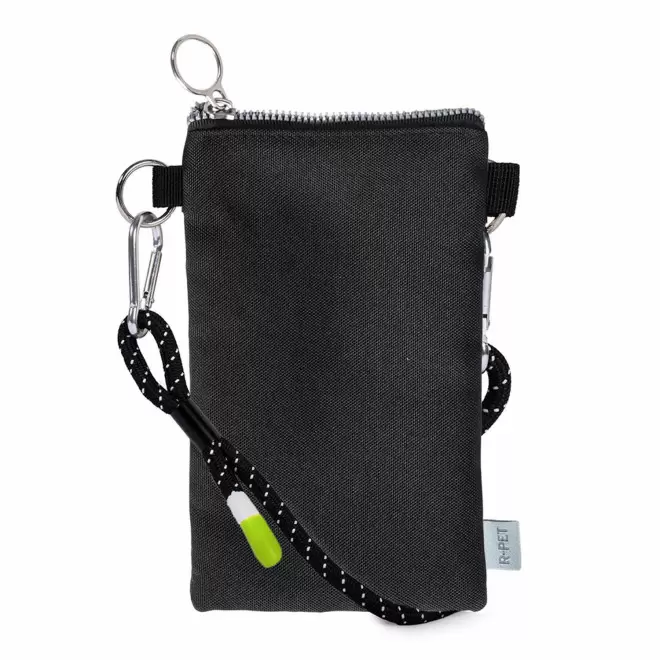 SACOCHE TELEPHONE RPET PERSONNALISABLE 'KORDAS' - noir