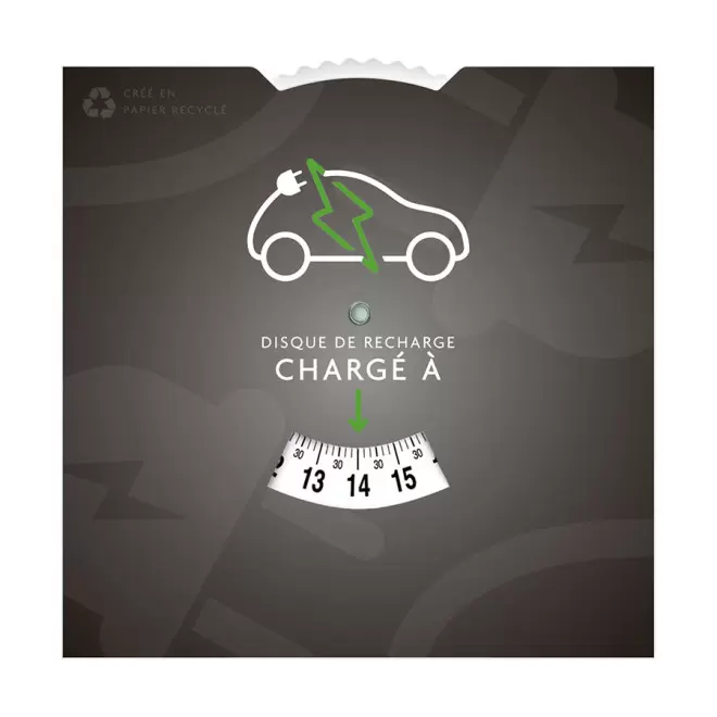 DISQUE STATIONNEMENT PUBLICITAIRE 'APARKA ELEC' - noir