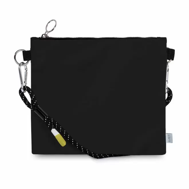 SACOCHE CORDES RPET PERSONNALISABLE 'KORDOS' - noir