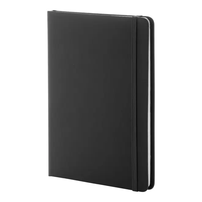 CARNET A5 PU RECYCLE NON LIGNE PERSONNALISABLE 'LUGGATE' - noir