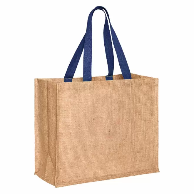 EXP.48H - CABAS PERSONNALISE EN JUTE 'PAROS'  - bleu foncé