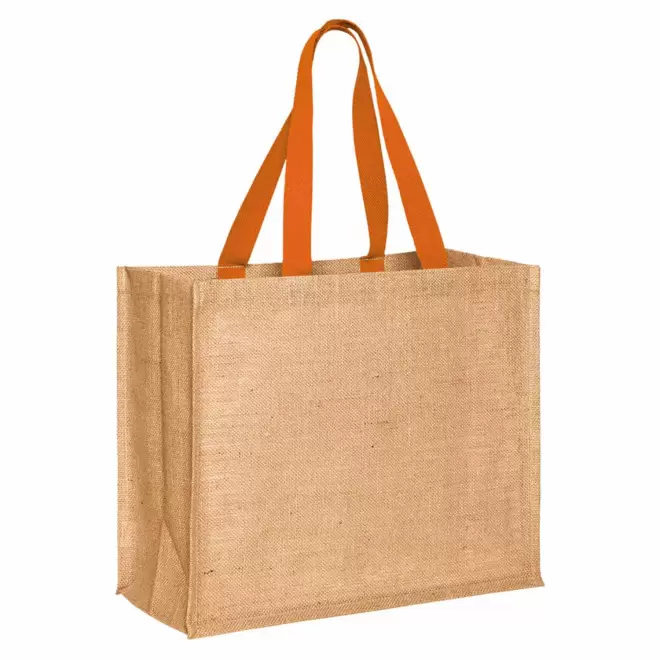 EXP.48H - CABAS PERSONNALISE EN JUTE 'PAROS'  - orange