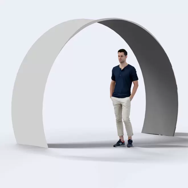 ARCHE PERSONNALISABLE DOUBLE EN ALUMINIUM 'HELLO GATE' - quadrichromie