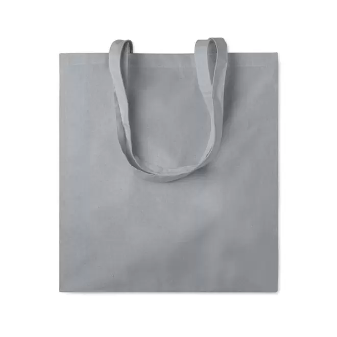 SAC COTON PERSONNALISÉ AVEC SOUFFLET 'FABIO' 220 GR/M² - gris clair