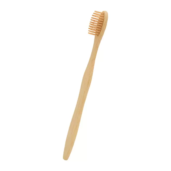 BROSSE A DENTS PERSONNALISABLE EN BAMBOU 'DENTY' - marron clair