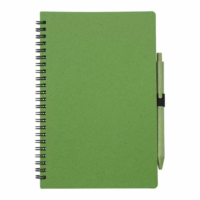 CARNET PERSONNALISABLE A5 EN PP ET PAILLE DE BLE 'PIPA' - vert
