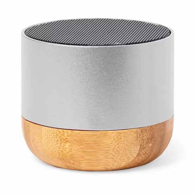 ENCEINTE BLUETOOTH® PERSONNALISABLE 'NOVA RECYCLE BOIS' - argenté