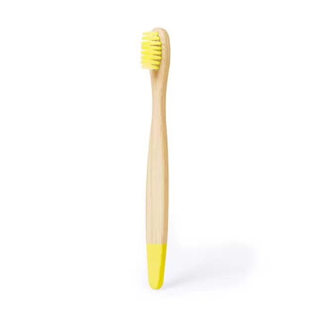 BROSSE A DENTS PERSONNALISABLE EN BAMBOU 'DENTY COLOR' - jaune