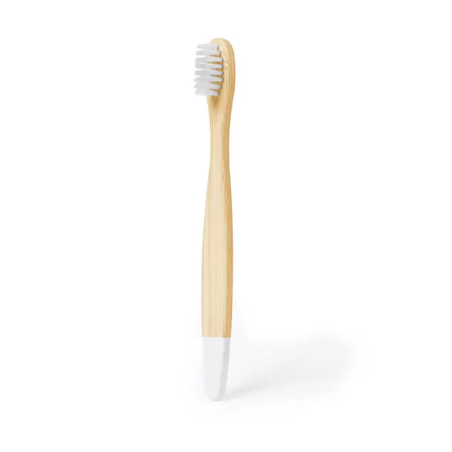 BROSSE A DENTS PERSONNALISABLE EN BAMBOU 'DENTY COLOR' - blanc