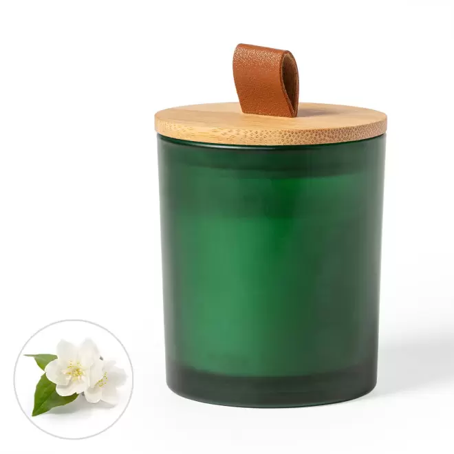 BOUGIE AROMATIQUE PERSONNALISABLE 'PRYCA' - vert jasmin