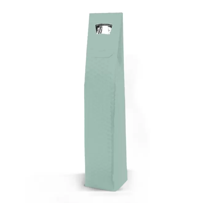 SAC BOUTEILLE METALISE PERSONNALISABLE 'VIGNA MATE' - vert pastel