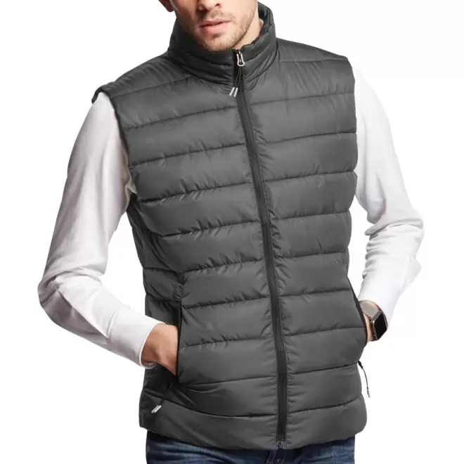 DOUDOUNE PUBLICITAIRE SANS MANCHES HOMME MUSTAGHATA® 'KYLE' - gris