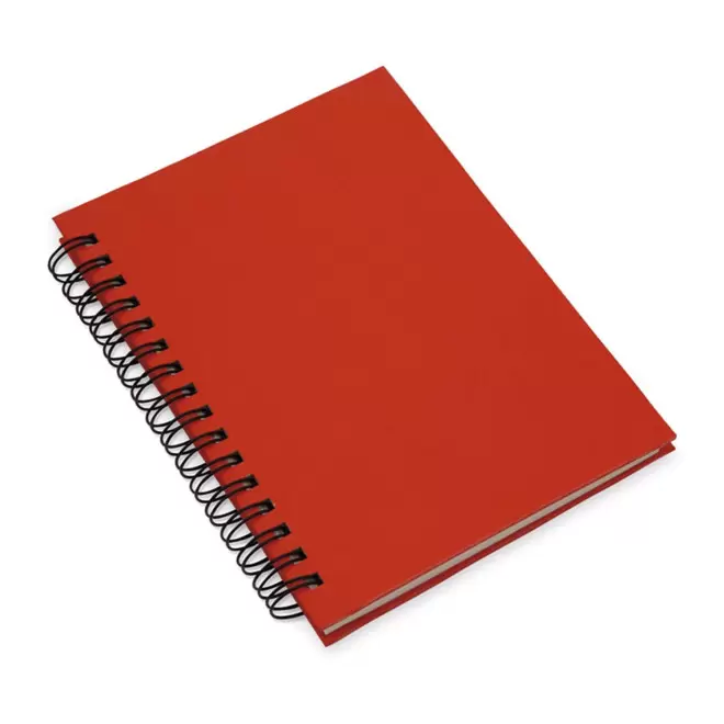 CARNET A6 PERSONNALISABLE EN CARTON RECYCLE 'RALIA' - rouge