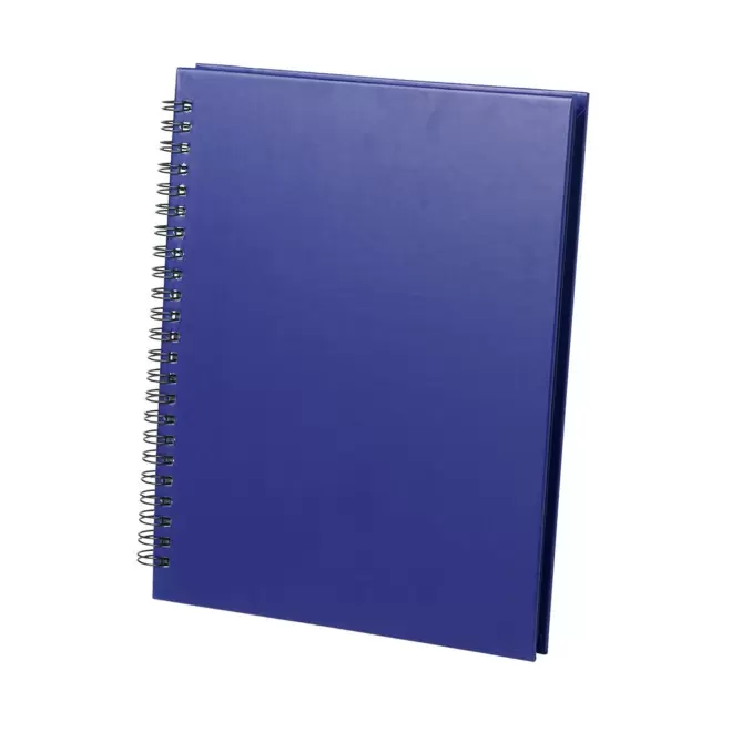 CARNET A5 PERSONNALISABLE EN CARTON RECYCLE 'RALIA' - bleu
