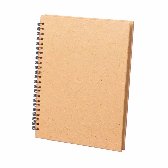 CARNET A5 PERSONNALISABLE EN CARTON RECYCLE 'RALIA' - naturel